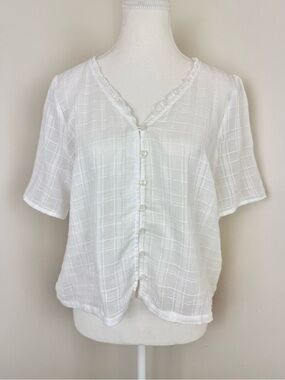 Gentle Fawn Cordelia Cotton Top White Size Large